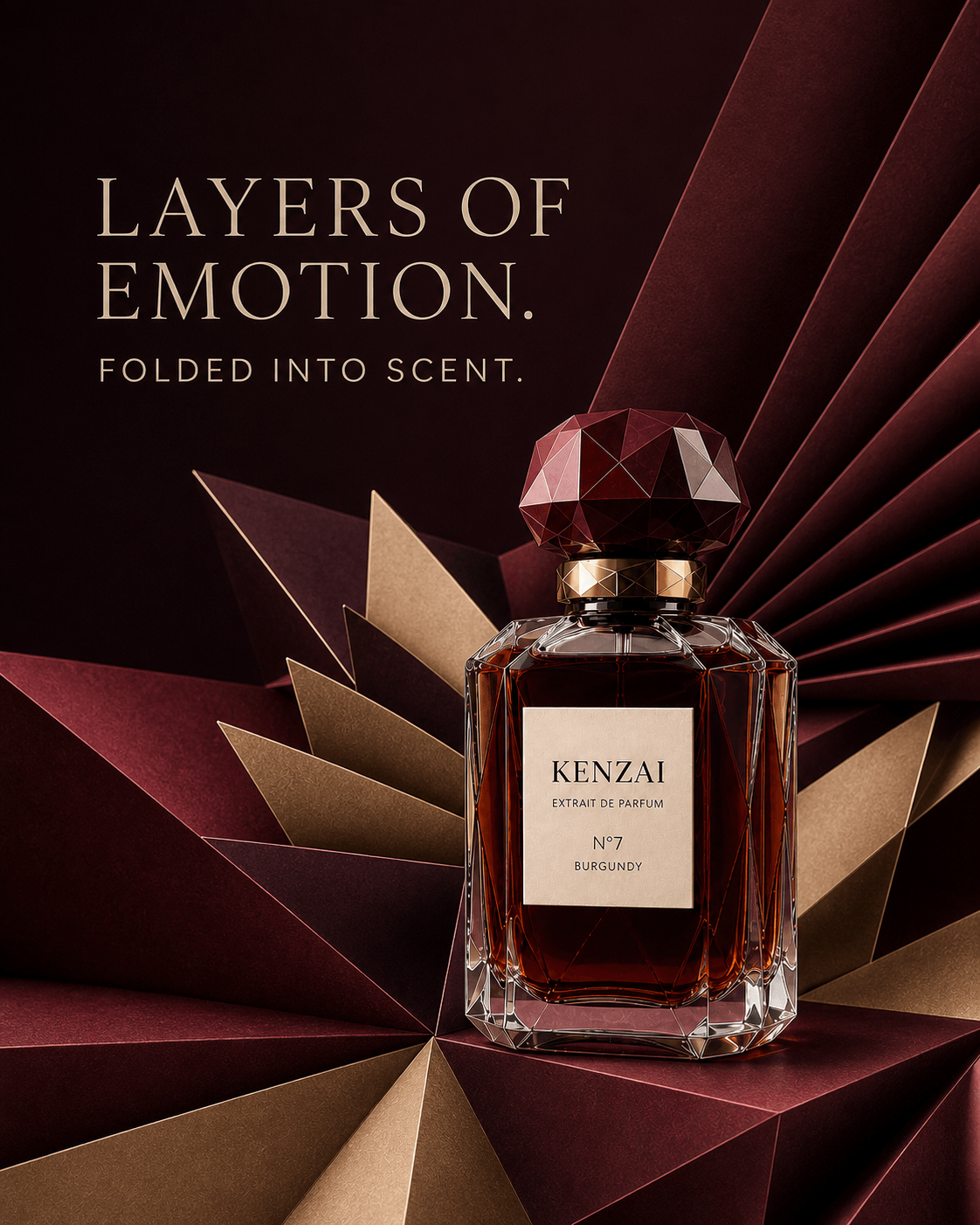 Kenzai N°7 fragrance — visual direction 1