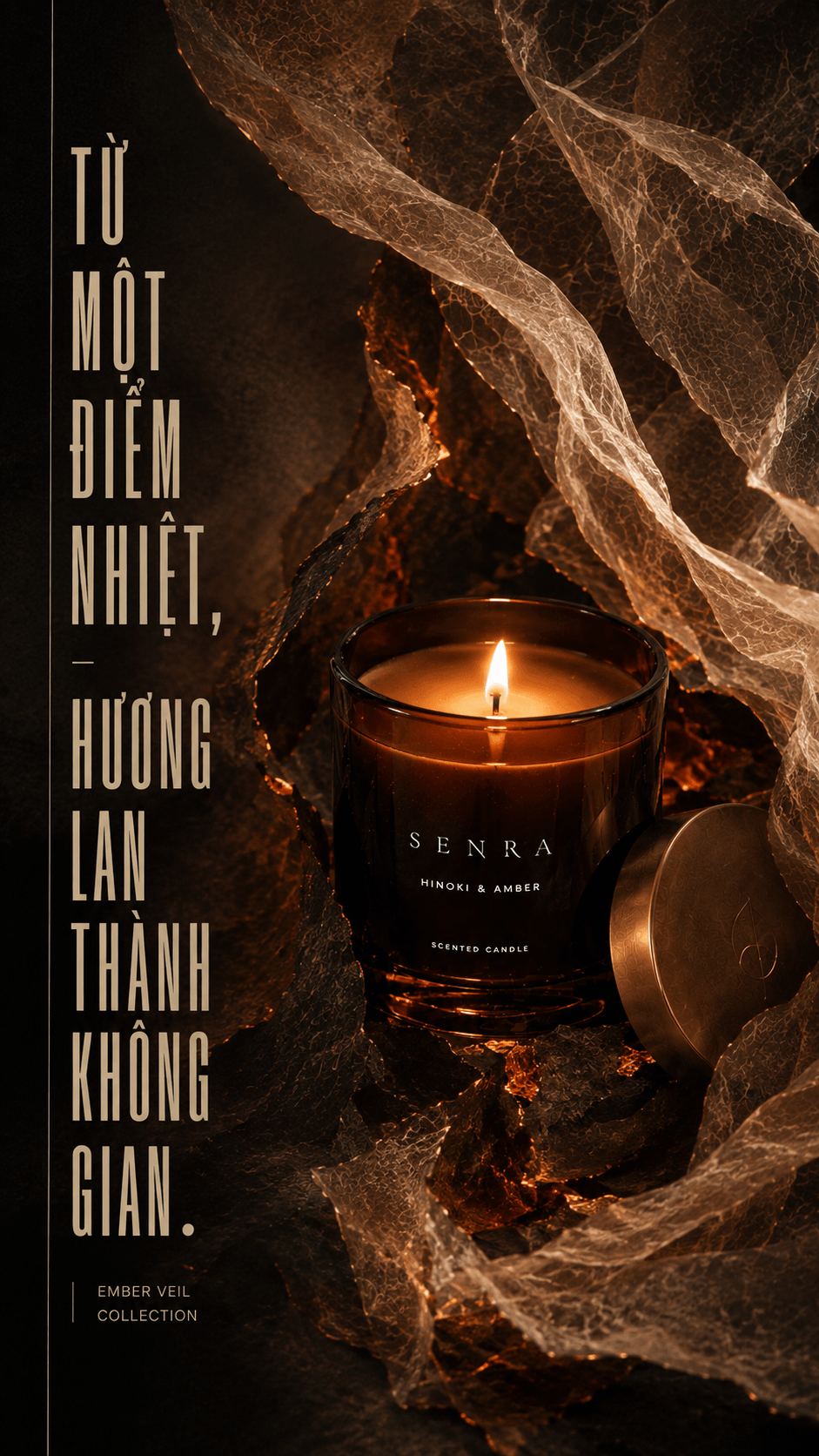 Senra scented candle — visual direction 5