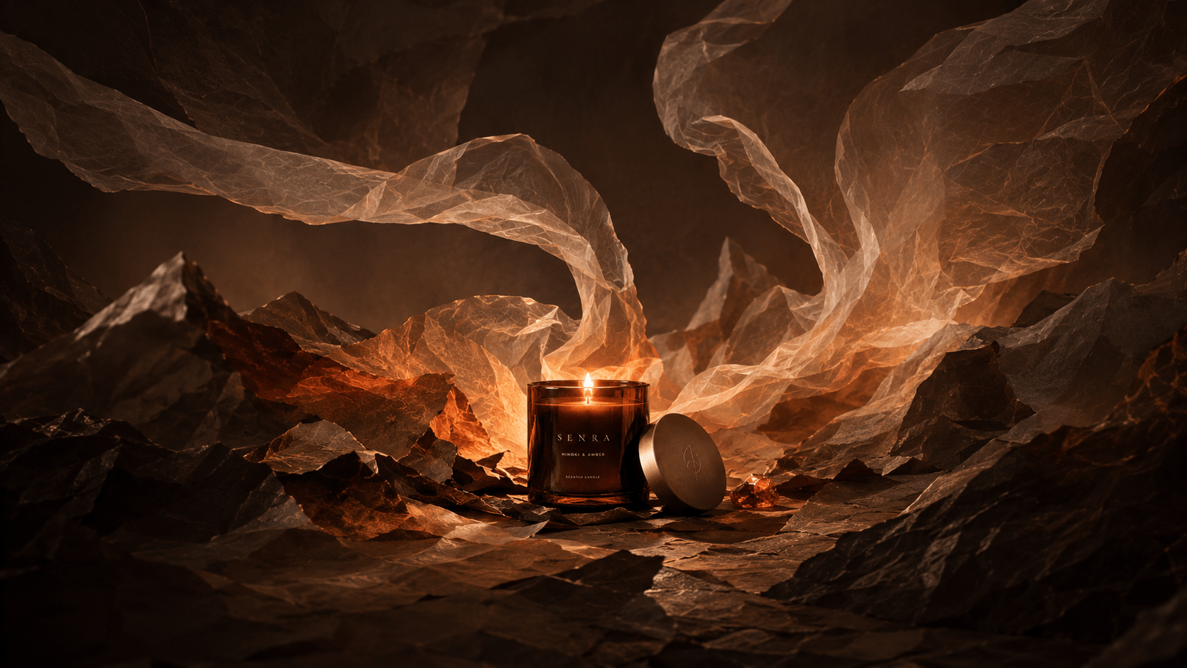 Senra scented candle — visual direction 6