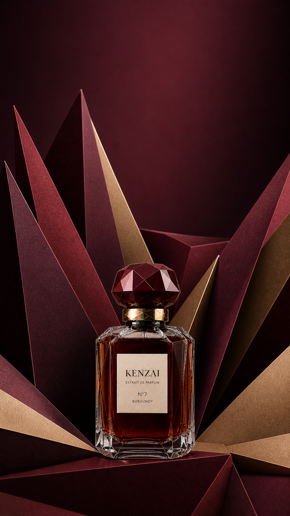 KENZAI N°7 vertical Layers of Emotion campaign visual