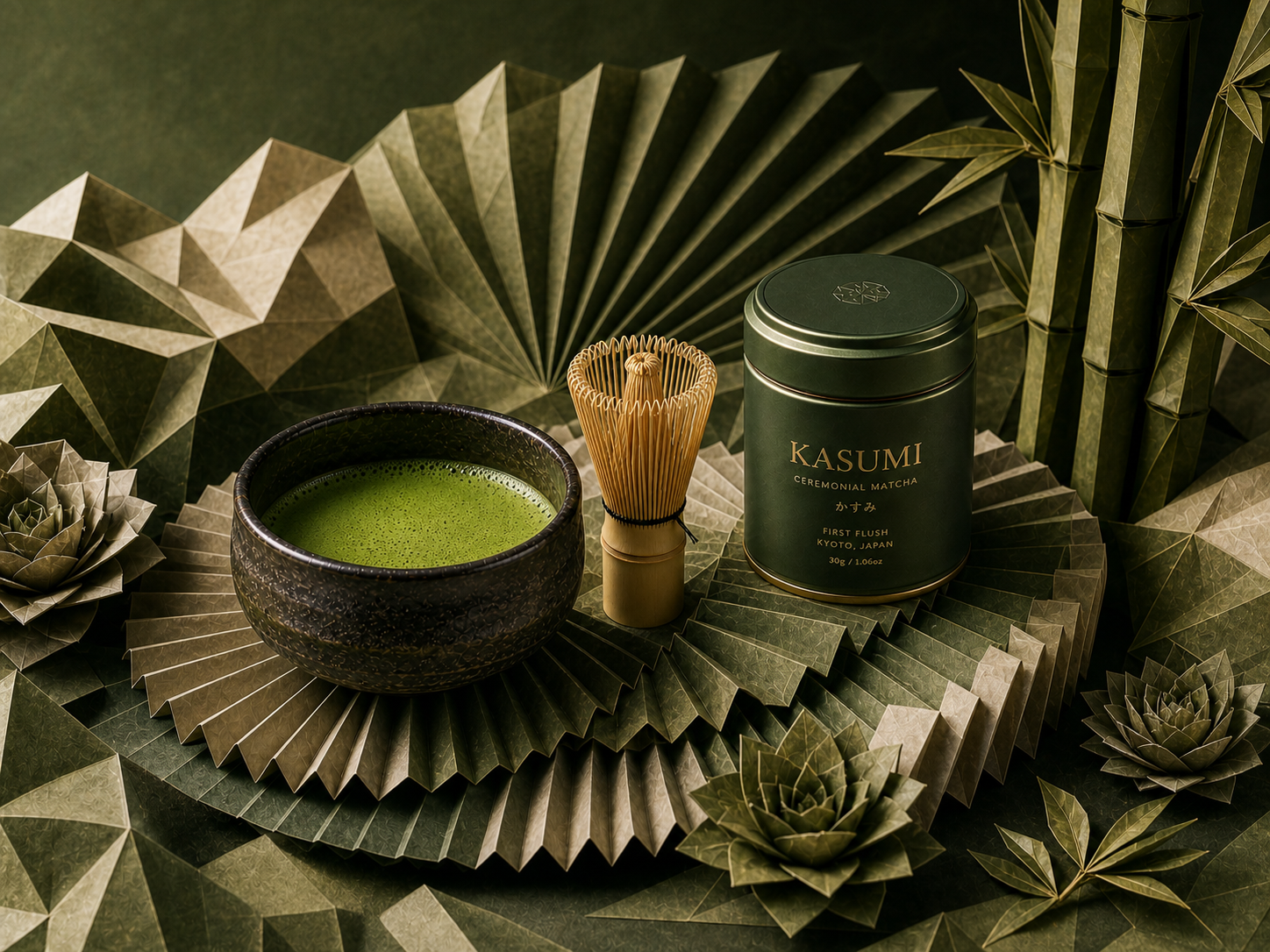 KASUMI 4:3 ceremonial matcha campaign hero