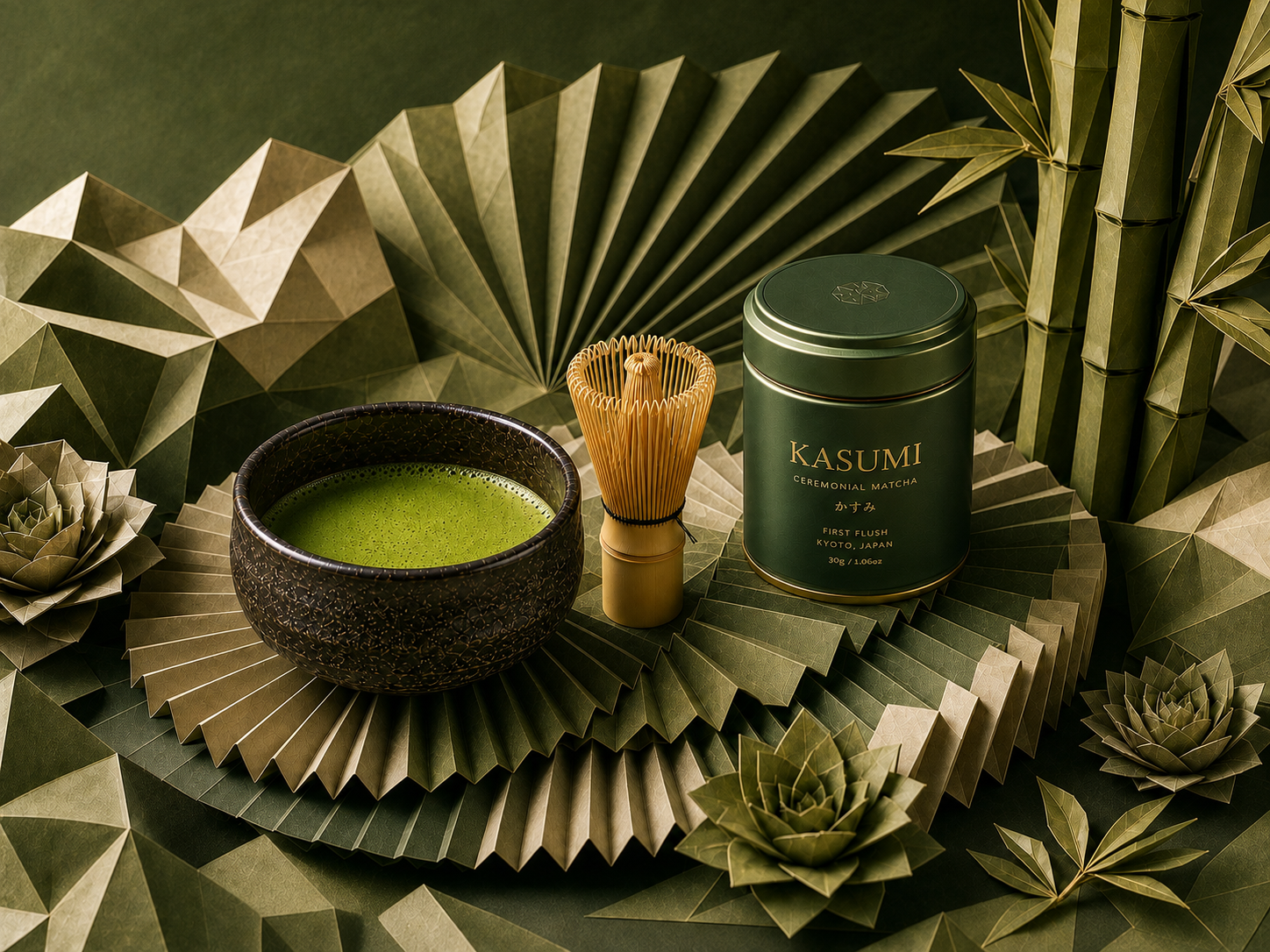 KASUMI 4:3 ceremonial matcha campaign hero